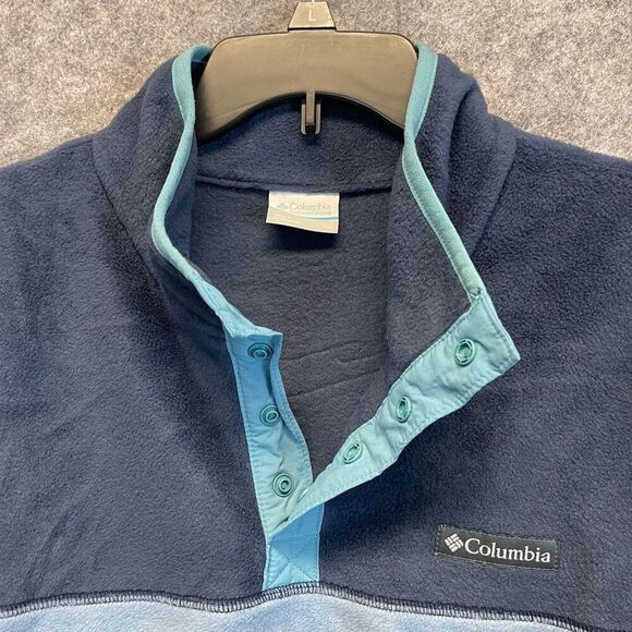 COLUMBIA Sweatshirt Men's XL Blue Steens Mountain Fleece Snap Button Pulllover - Picture 12 of 15